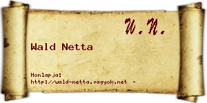 Wald Netta névjegykártya